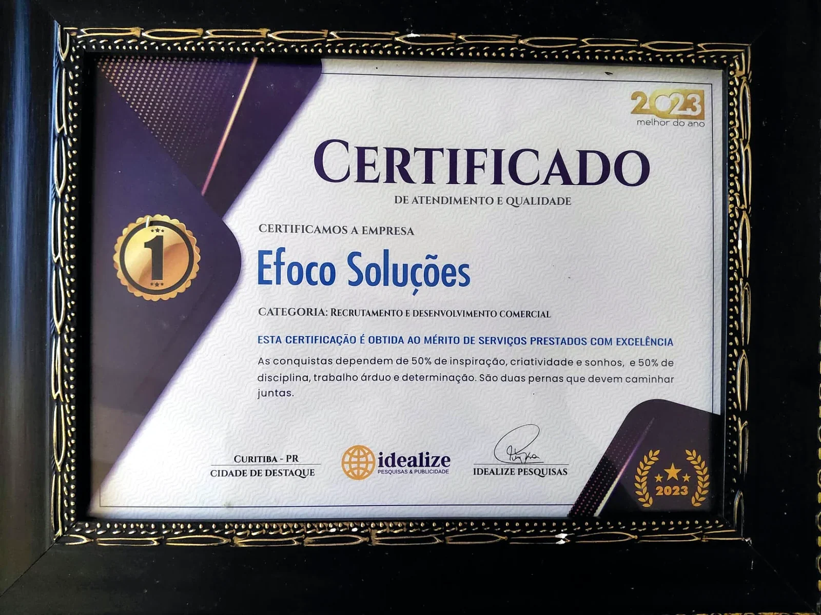 Certificado Idealizze 2023